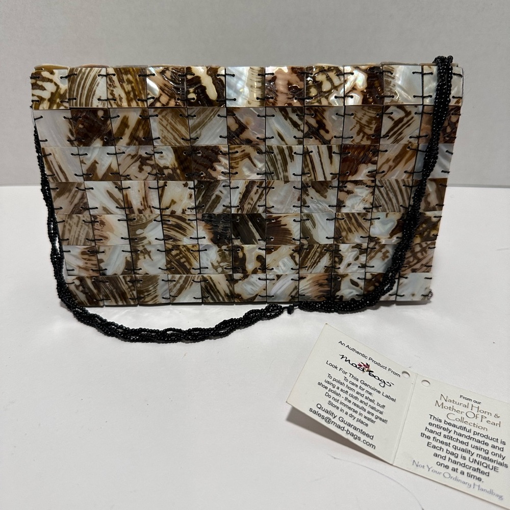 Vintage Mad Bags Mosaic Shell Clutch